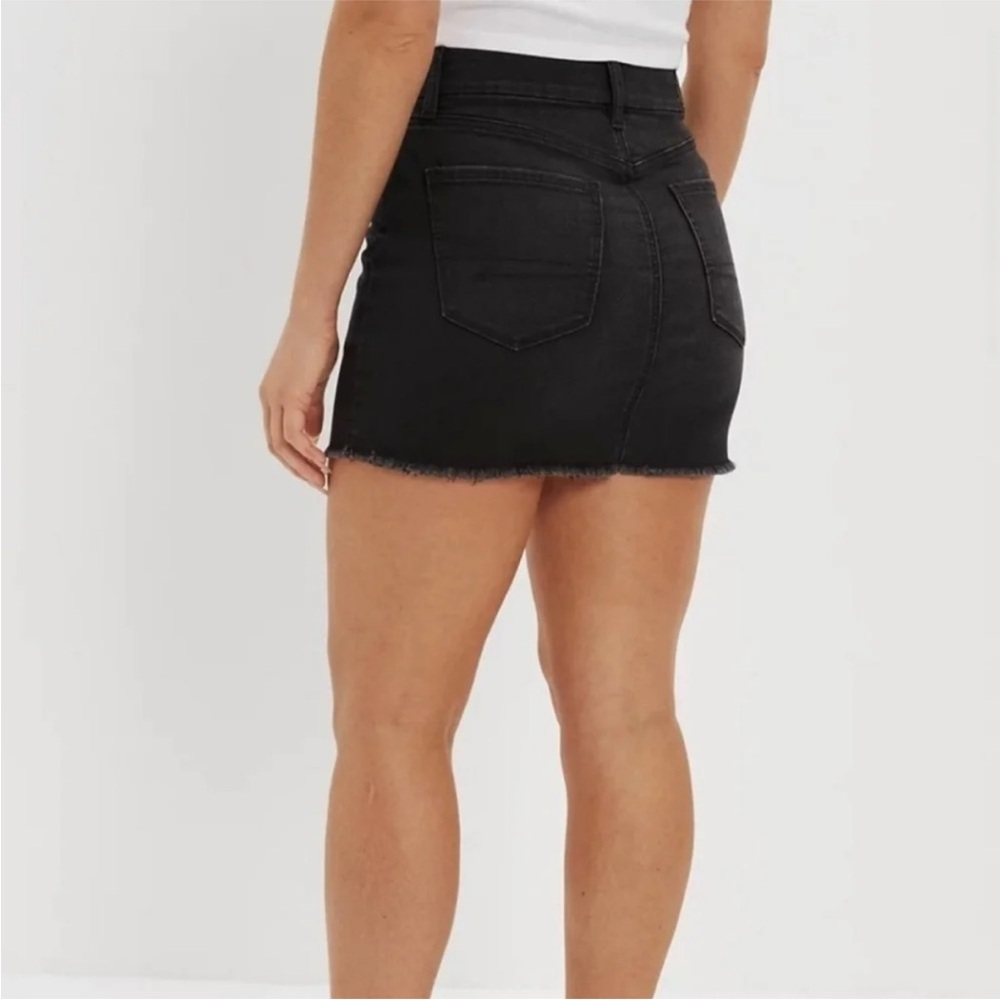 American Eagle Black Denim Mini Skirt - Picture 3 of 6